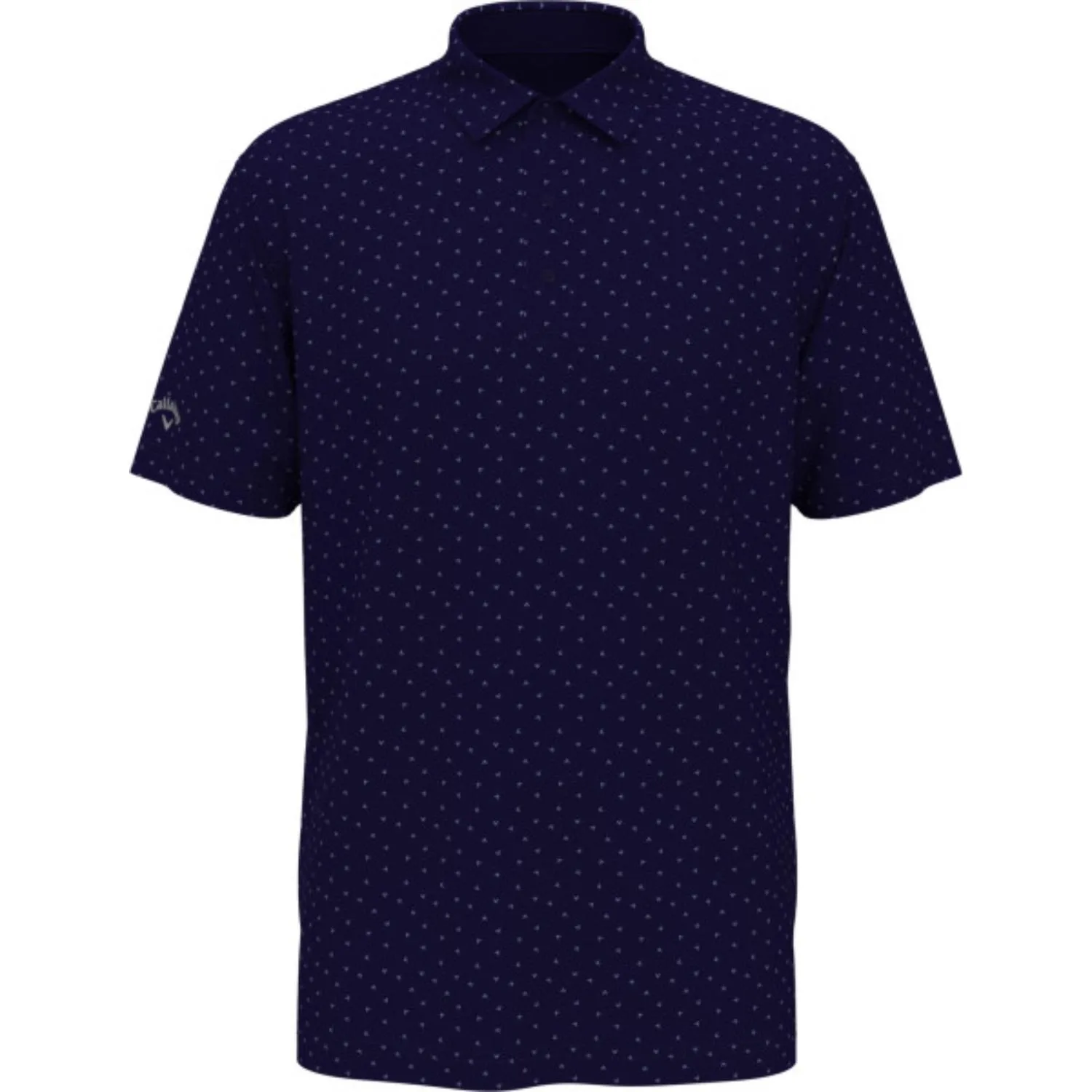 Callaway® Micro Chev Print UPF 50+ Men's Polo Shirt with Custom Logo view 2