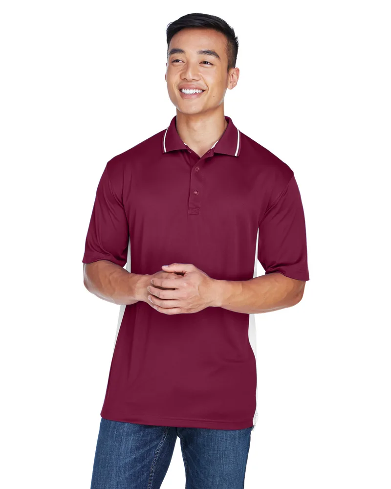 ULTRACLUB Men's Cool & Dry Sport Two-Tone Polo view 6