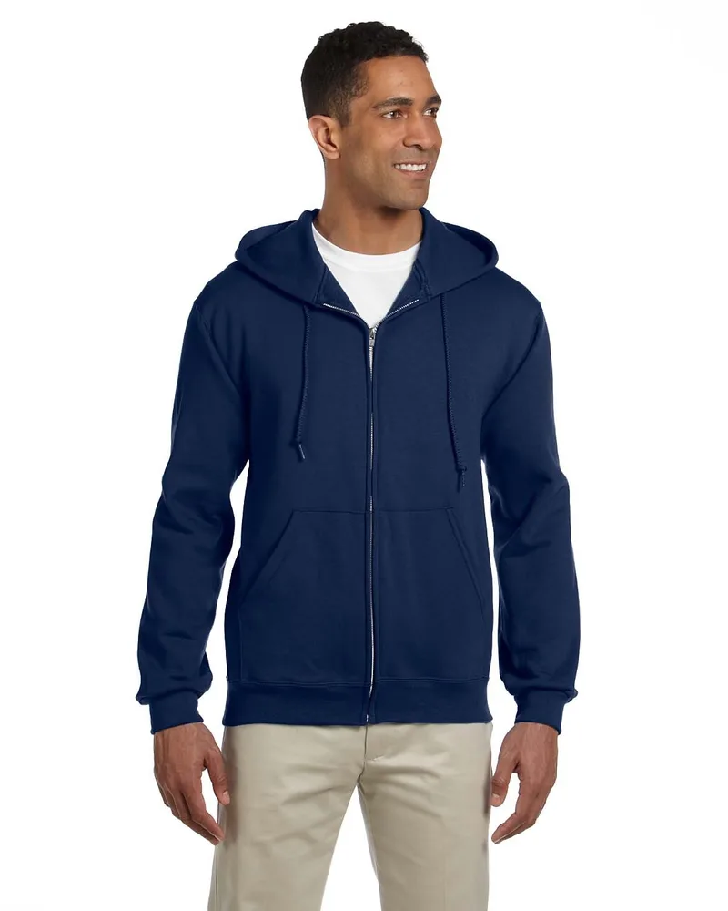Jerzees Adult Super Sweats® NuBlend® Fleece Full-Zip Hooded Sweatshirt view 2