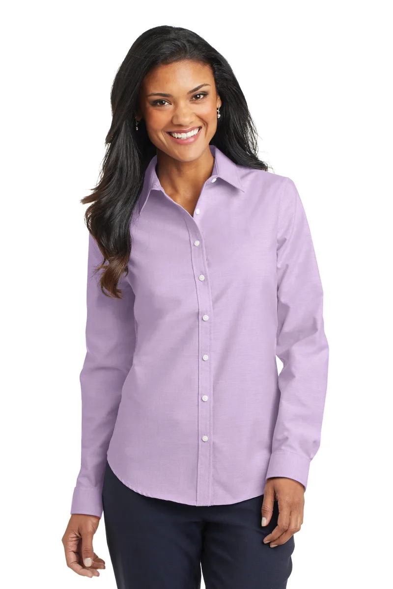 Port Authority® Women's SuperPro™ Oxford Shirt. view 4