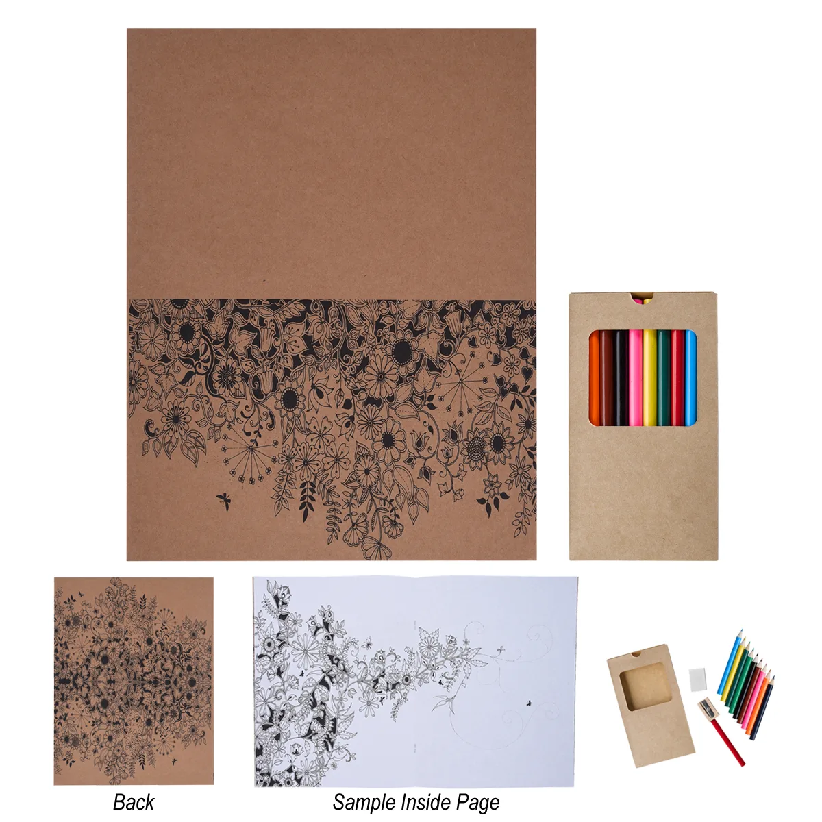 Adult Coloring Book With Colored Pencils view 3