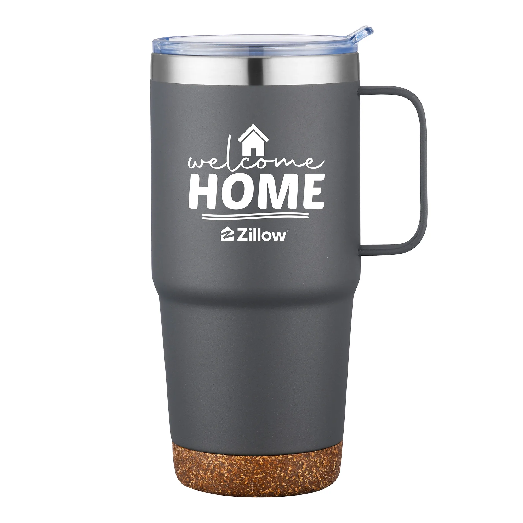 24 oz. Stainless Steel Travel Mug with Cork Bottom view 3
