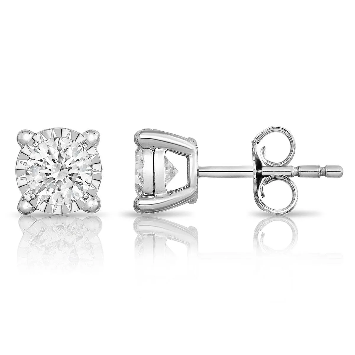 Jilco Inc Diamond Solitaire Earrings - 1.00twt