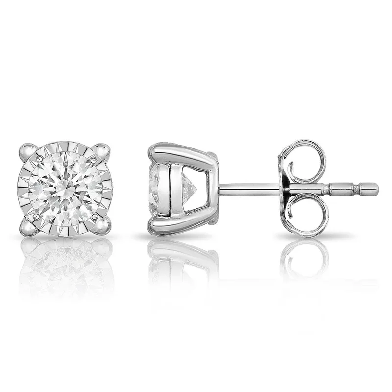 Jilco Inc Diamond Solitaire Earrings - 1.00twt