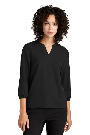 Mercer+Mettle® Women's Stretch Crepe 3/4-Sleeve Blouse view 2