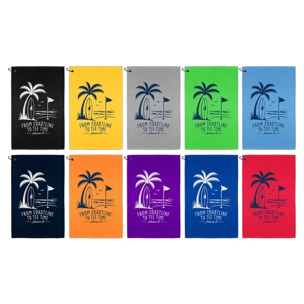 MNGCGTC Champions Golf Towel with Black Corner Hook (colors)
