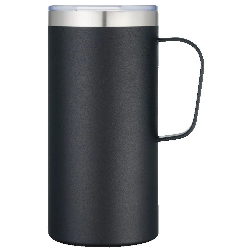 20oz double wall SS vacuum tall camping mug view 3