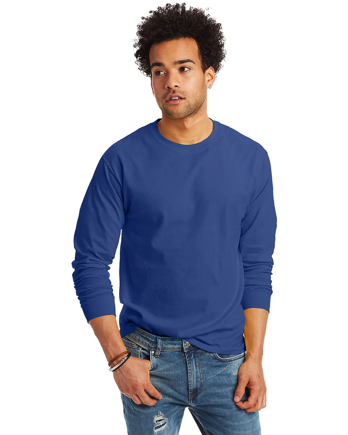 Hanes Printables Unisex Tagless® Long-Sleeve T-Shirt view 6