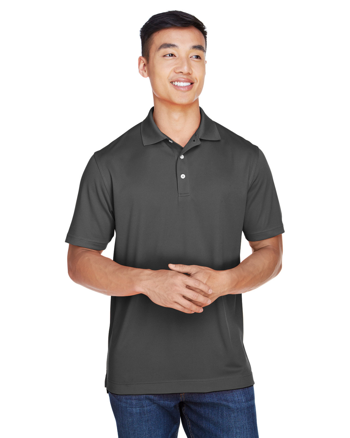 Harriton Men's Double Mesh Polo