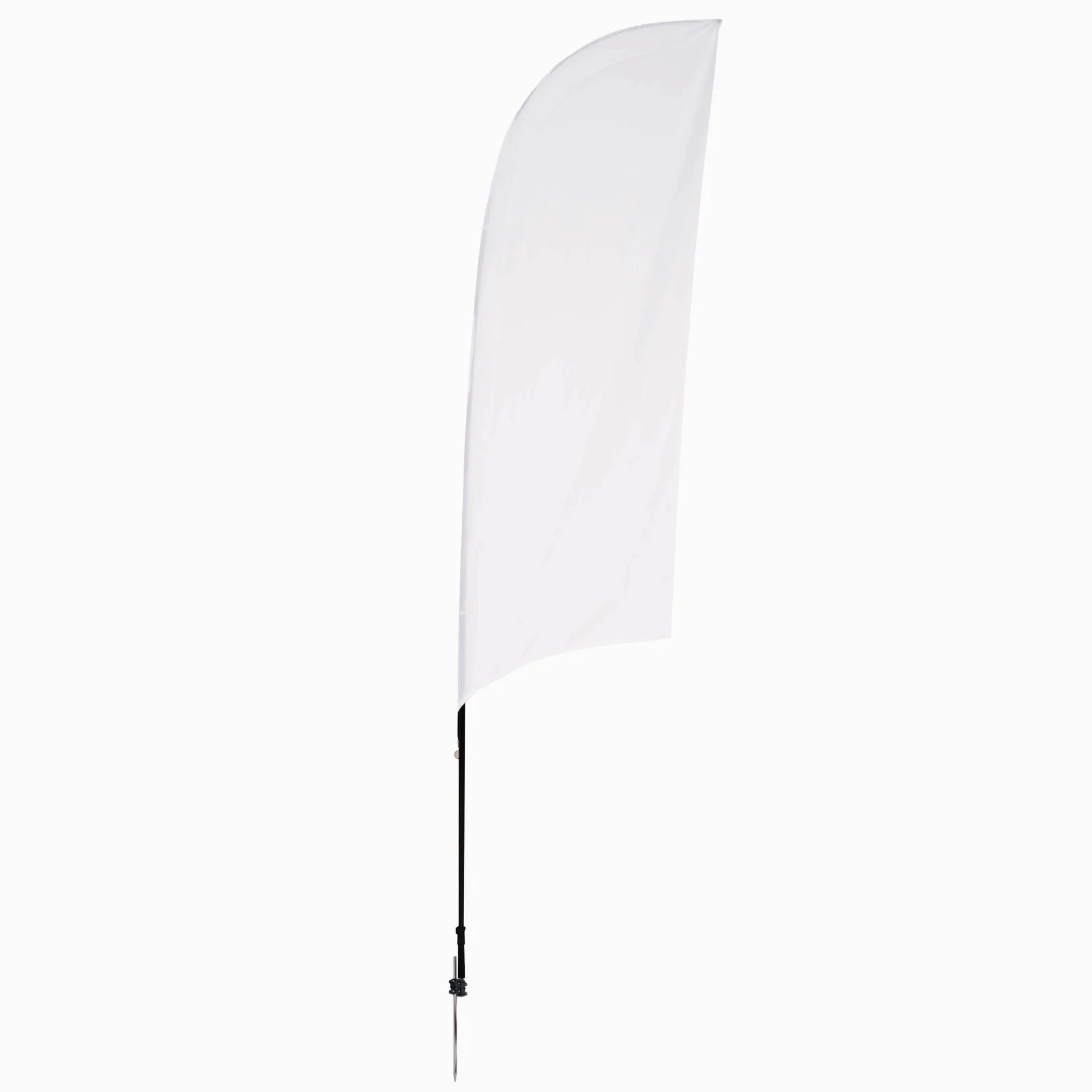 9' Streamline Razor Sail Sign Flag, 1-Sided, Ground Spike view 2