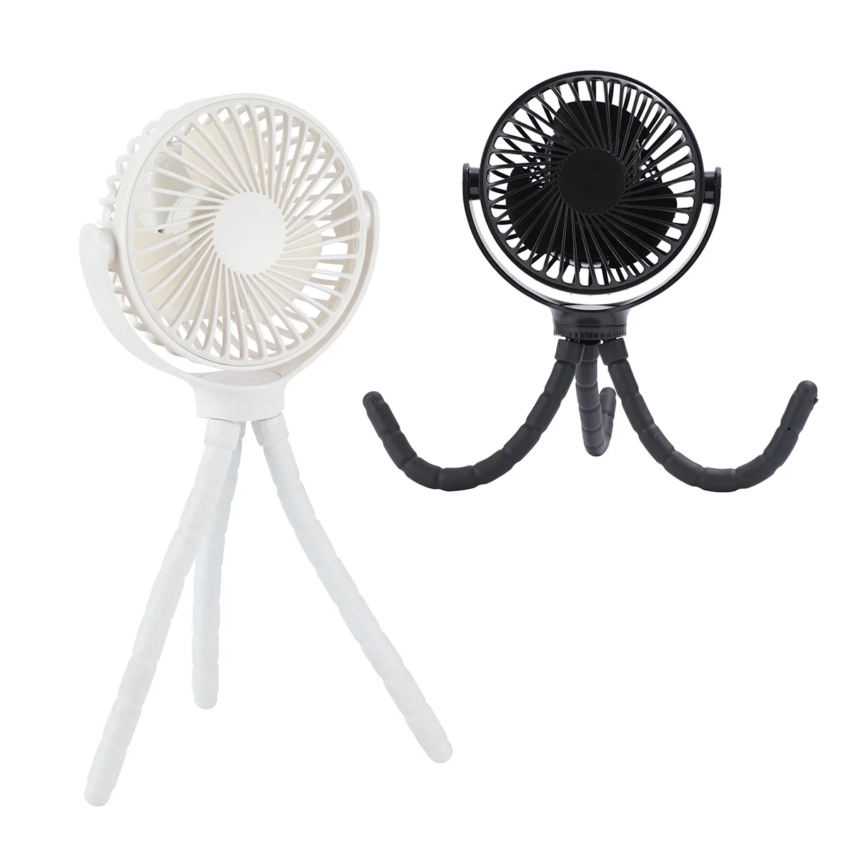 Twisty Rechargeable Portable Fan with Bendable Tripod Feet view 2