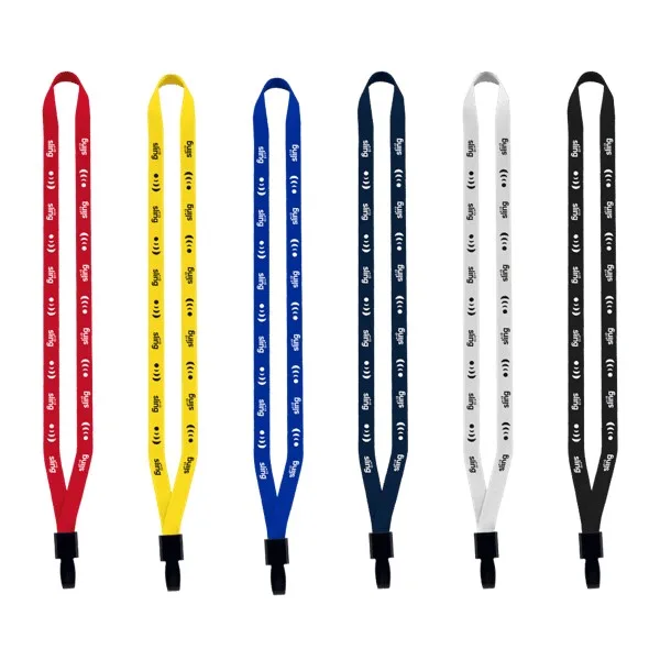 1/2" Polyester Lanyard with Non-Swivel Plastic Hook view 2