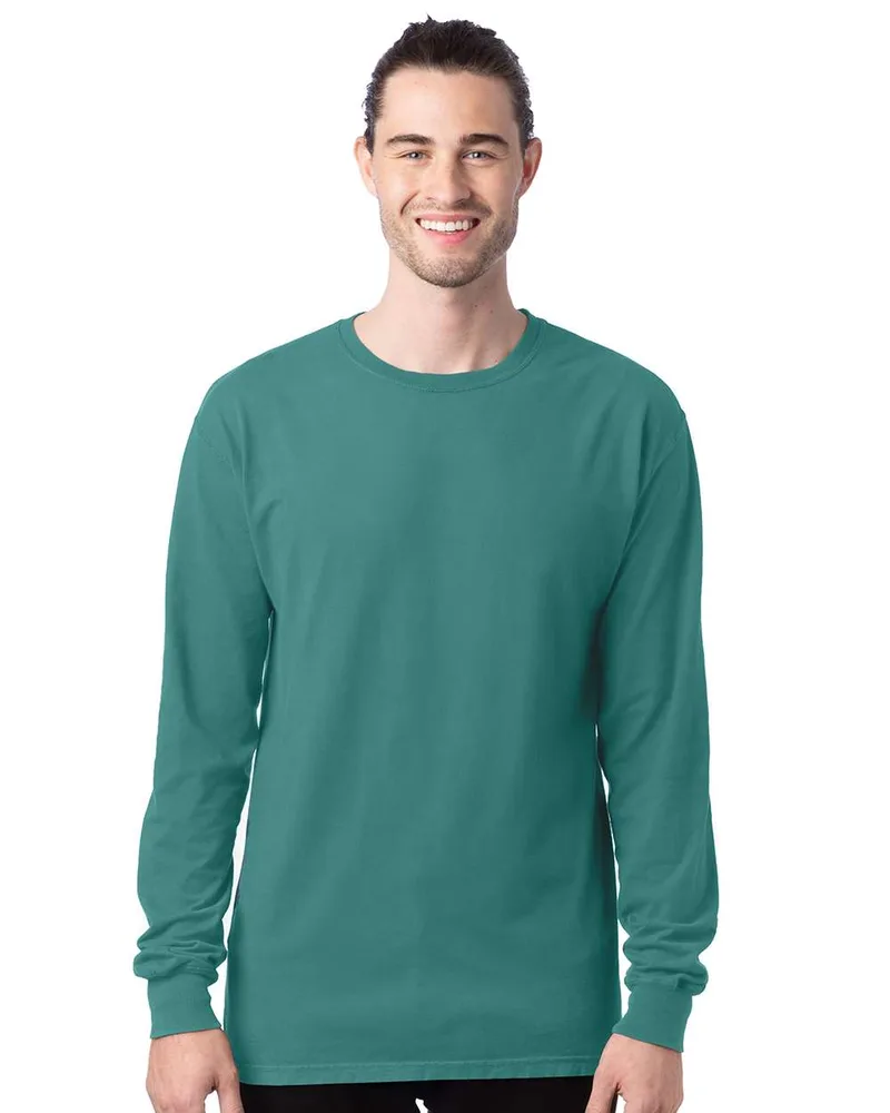Hanes® Comfortwash™ Unisex Garment-Dyed Long Sleeve T-Shirt view 3