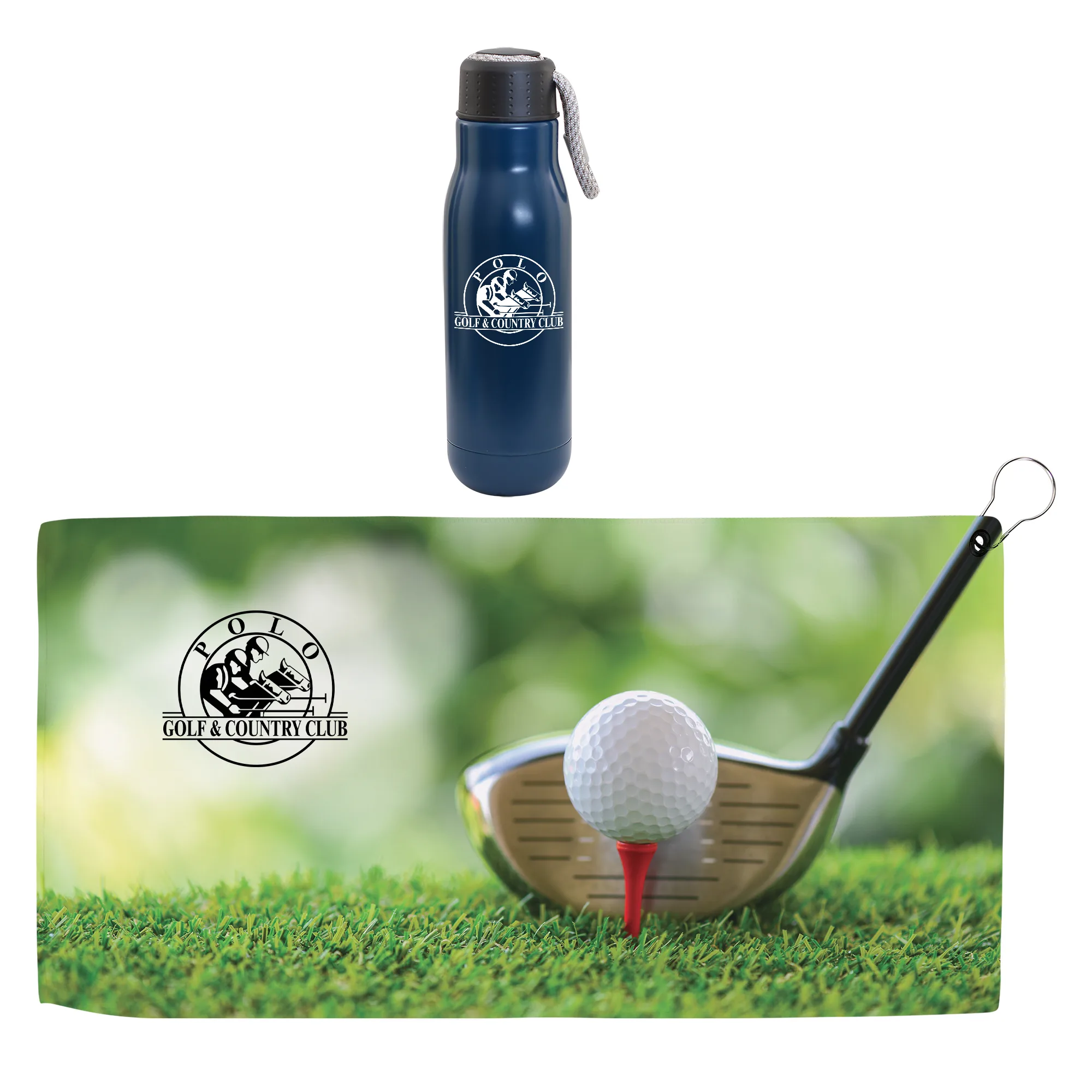 Hole in One 16oz Matte Stainless Steel Insulated Bottle & Golf Towel Gift Set view 3