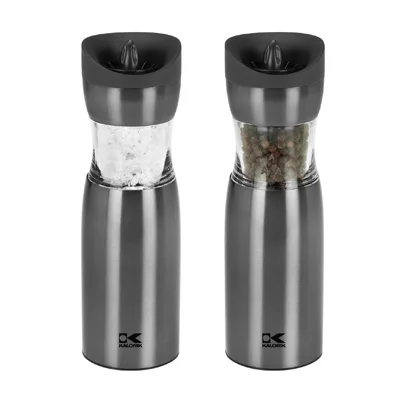 Gunmetal Gravity Salt And Pepper Grinder Set