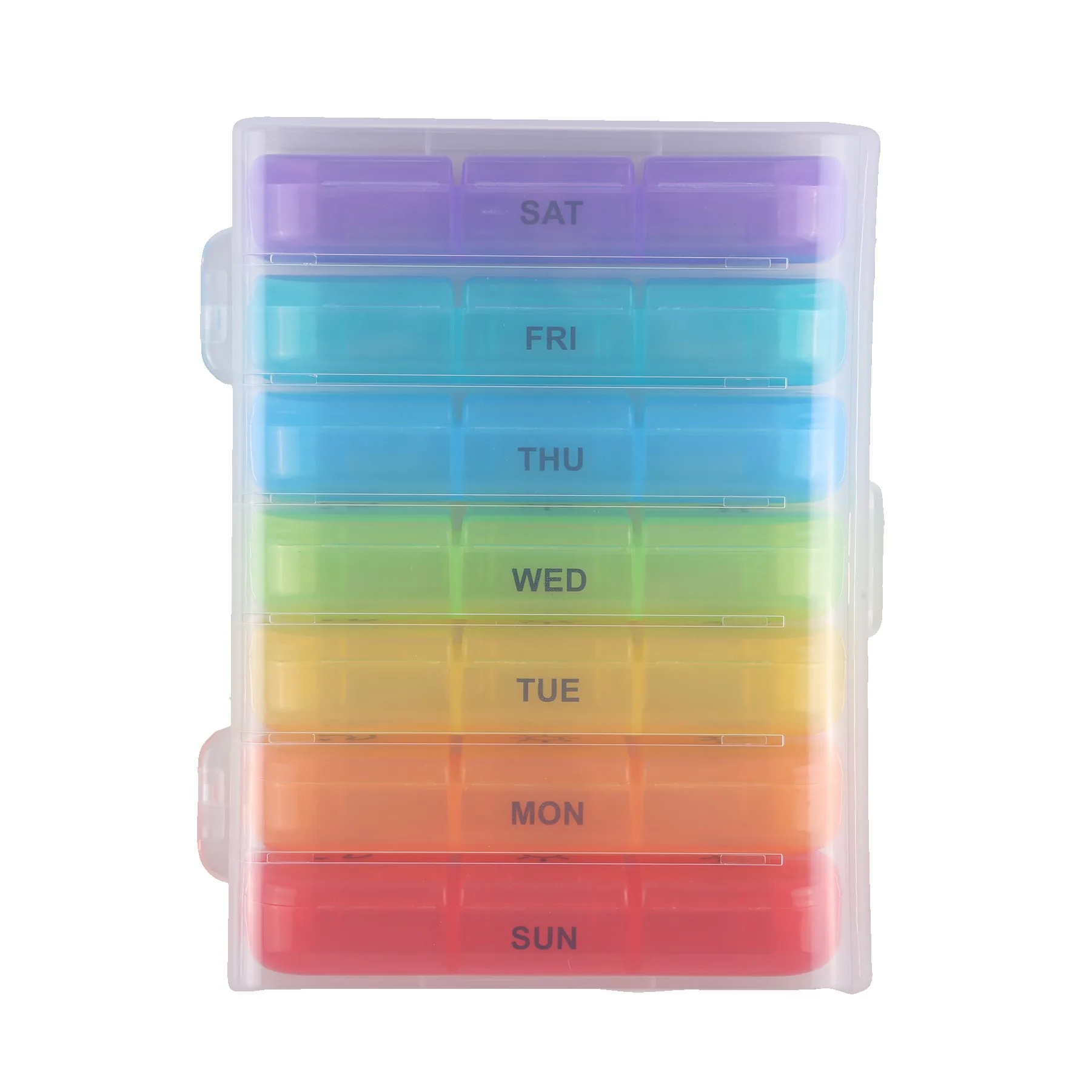 21 Compartment 7 Day Pill Box view 2