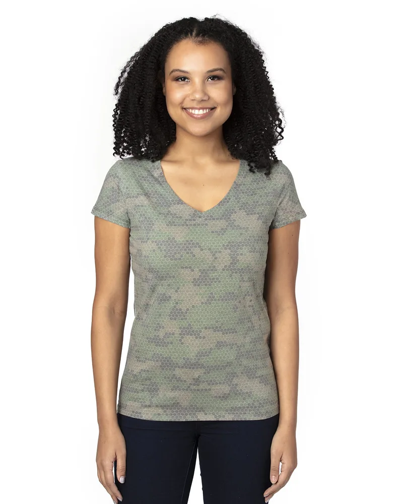 THREADFAST Ladies' Ultimate CVC V-Neck T-Shirt view 5