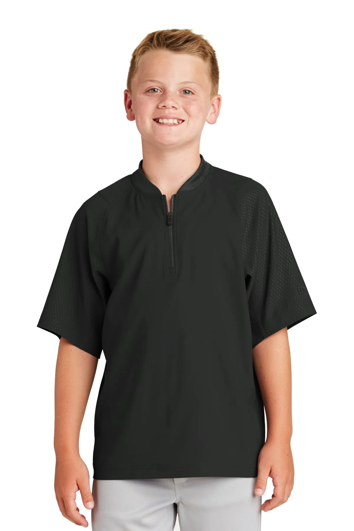 New Era ® Youth Cage Short Sleeve 1/4-Zip Jacket.