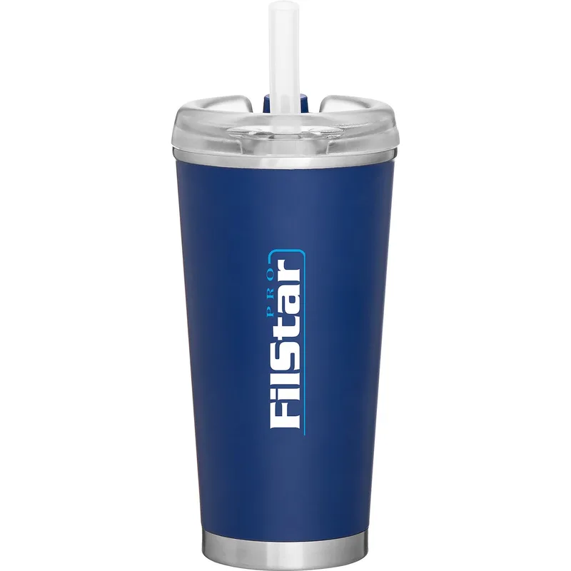 16.9 oz Brooklyn Travel Tumbler (Matte Blue)