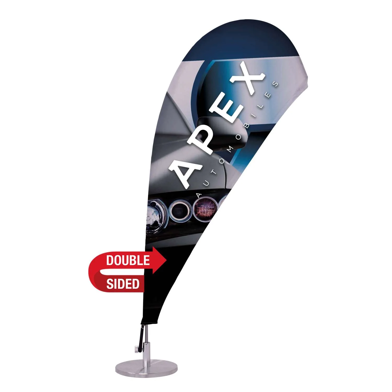 Micro Teardrop Sail Sign Flag Kit (Double-Sided)
