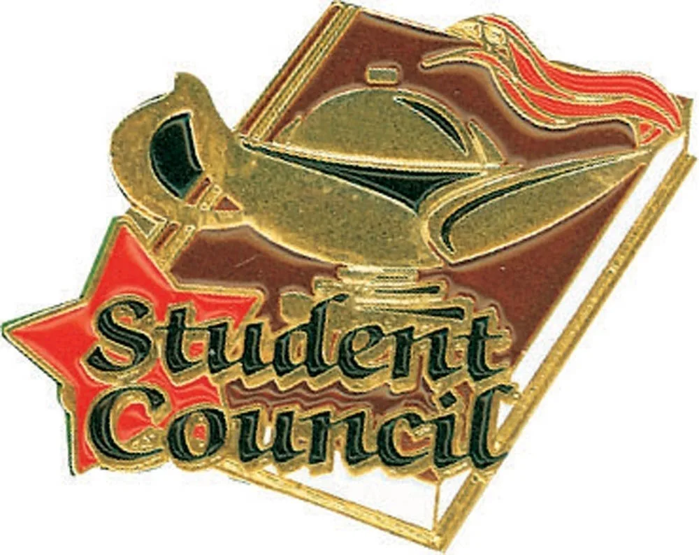 Gold Student Council Lapel Pin (1-1/4")