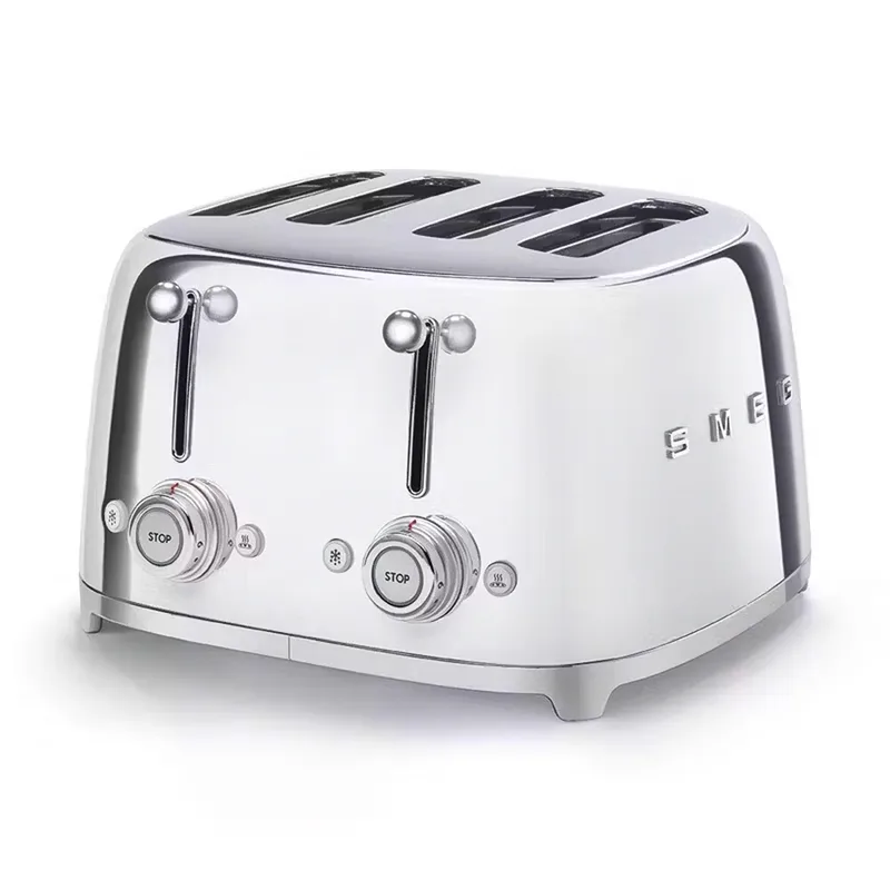 Smeg 50S Retro-Style 4 Slice Slot Toaster Stainless Steel