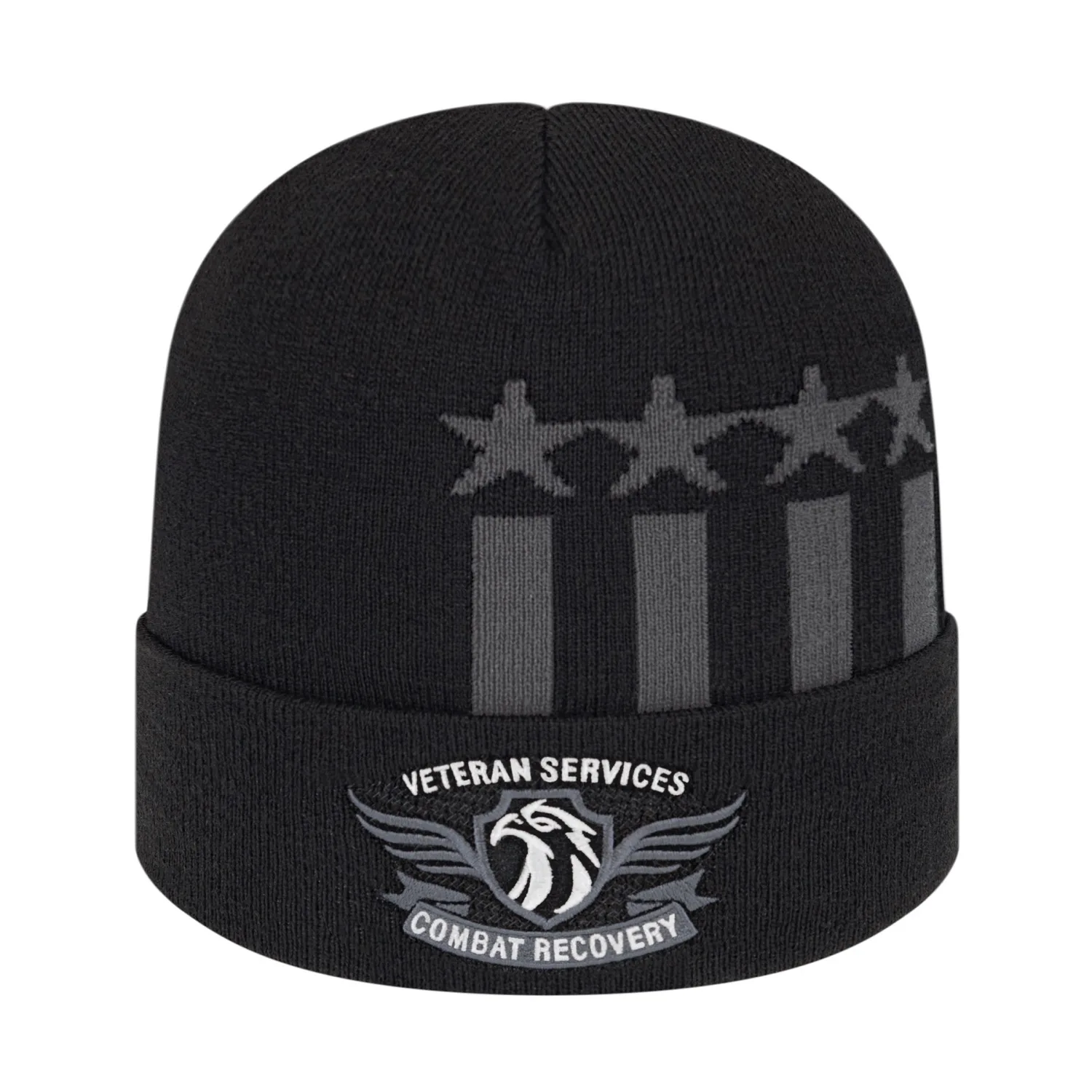 Stars & Stripes Knit Cap with Cuff