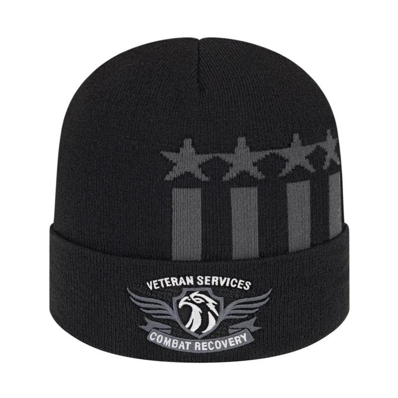 Stars & Stripes Knit Cap with Cuff