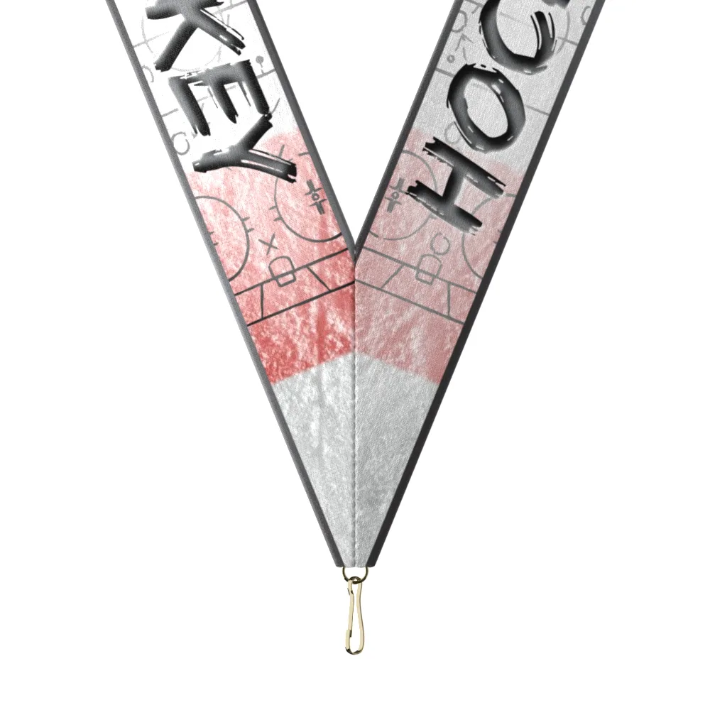 Sublimated Hockey Neckband w/ Quick Clip (1-1/2" X 34")