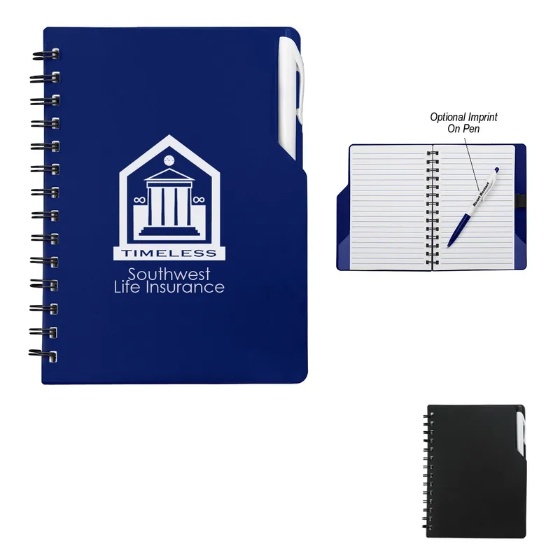 Spiral Notebook With Pen view 2