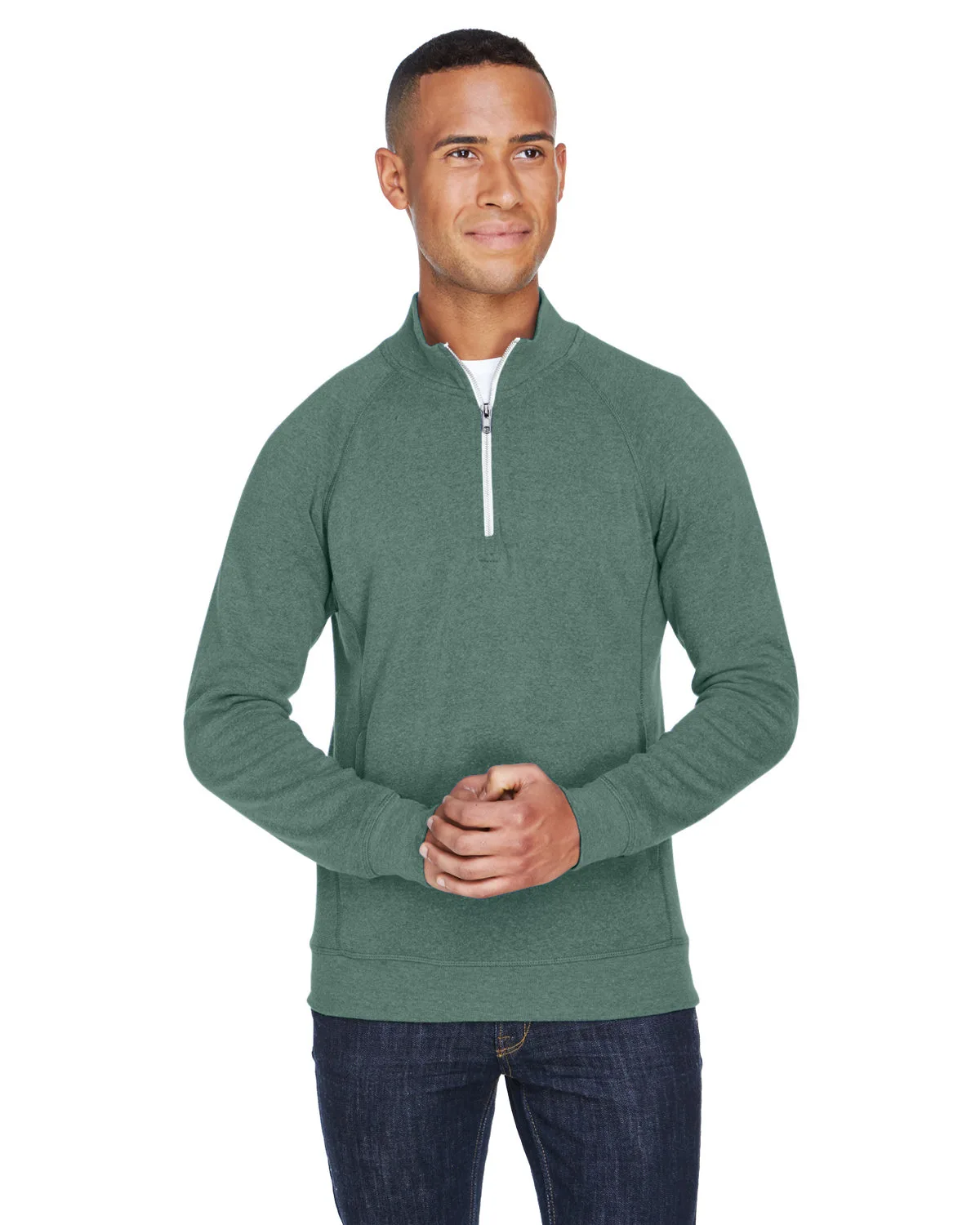 J AMERICA Adult Triblend Fleece Quarter-Zip