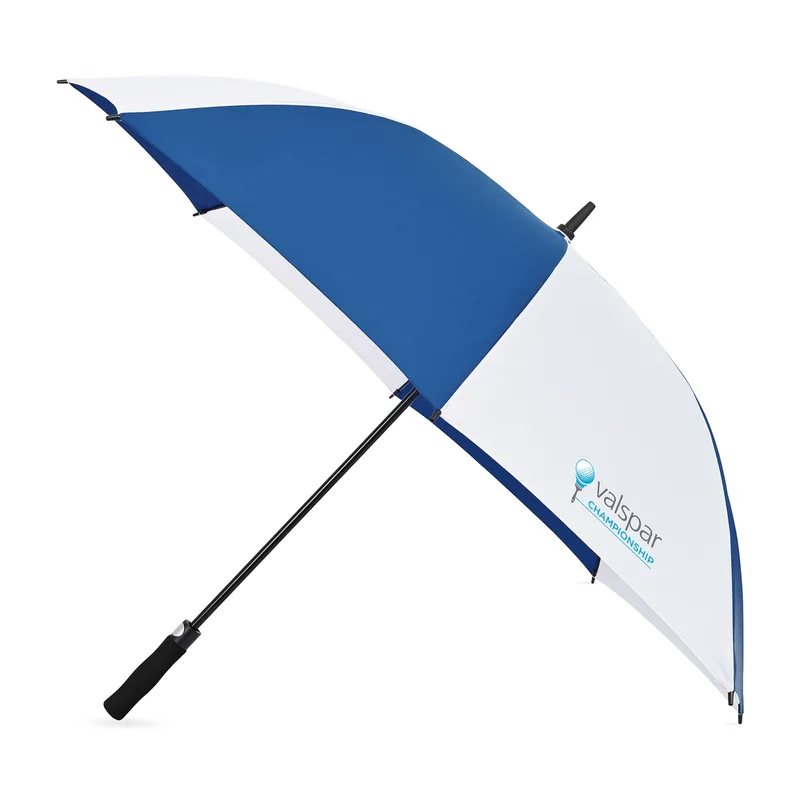 Elements 60" Recycled Auto Open Golf Umbrella - Royal-White