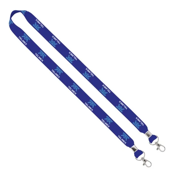 IMPORT Rush 3/4" Dye-Sublimated 2-Ended Lanyard with Dual Silver Crimp & Split-Ring view 5
