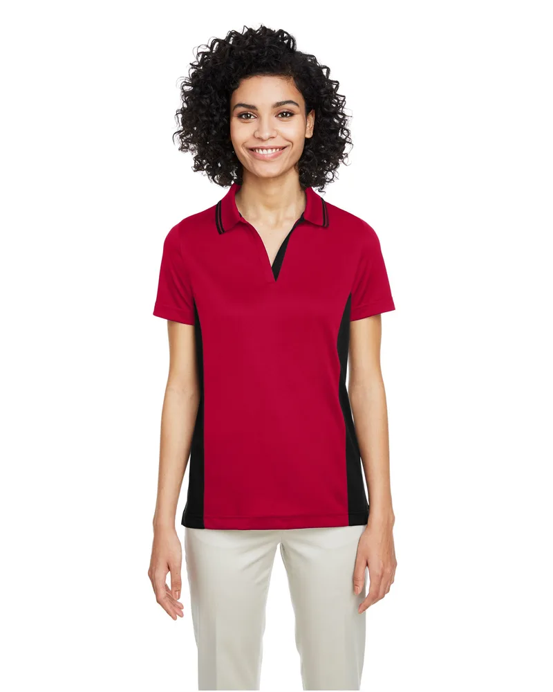 Harriton Ladies' Flash Snag Protection Plus IL Colorblock Short Sleeve Polo Shirt view 5
