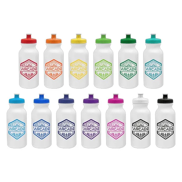 Circuit 20oz Bike Bottle - White w/Push-Pull Lid