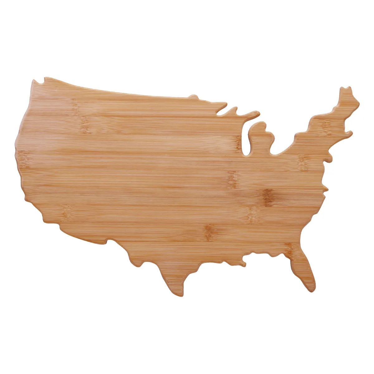 Usa Shape Bamboo Cutting Board view 3