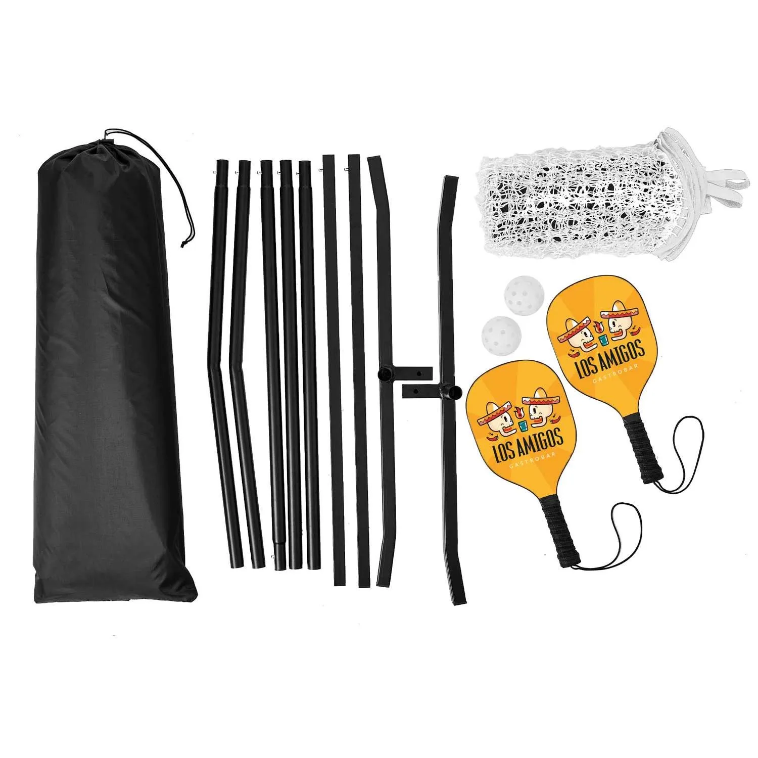 Pickleball Set with Net, Double-Sided Paddles view 5