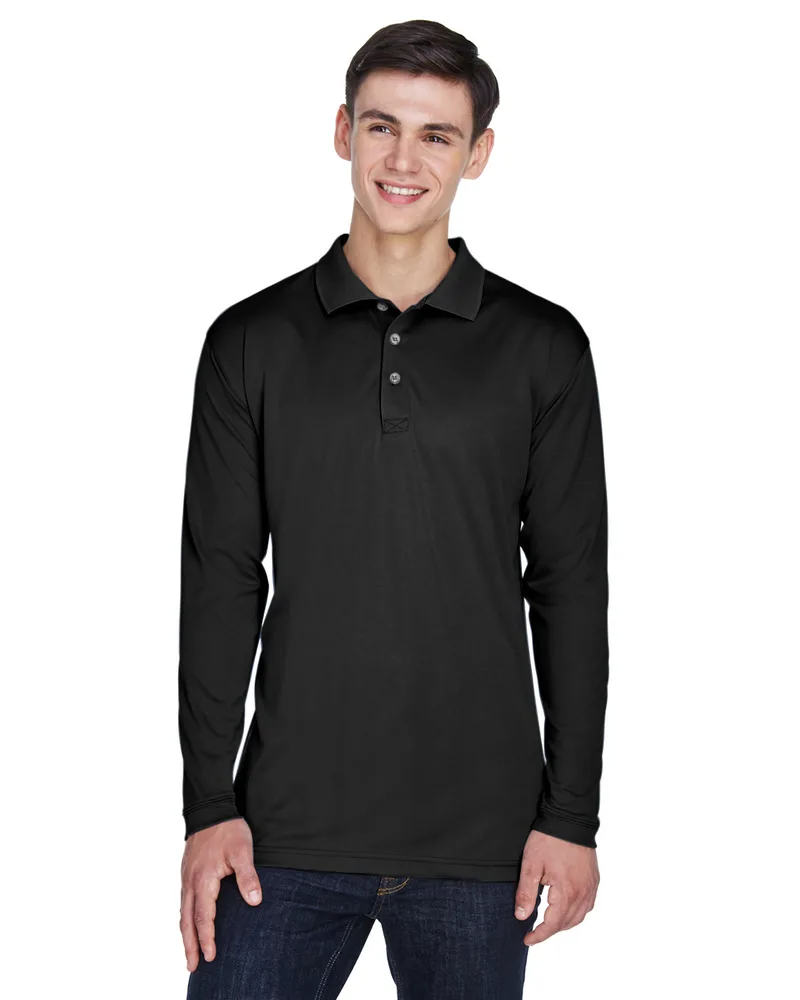 ULTRACLUB Adult Cool & Dry Sport Long-Sleeve Polo