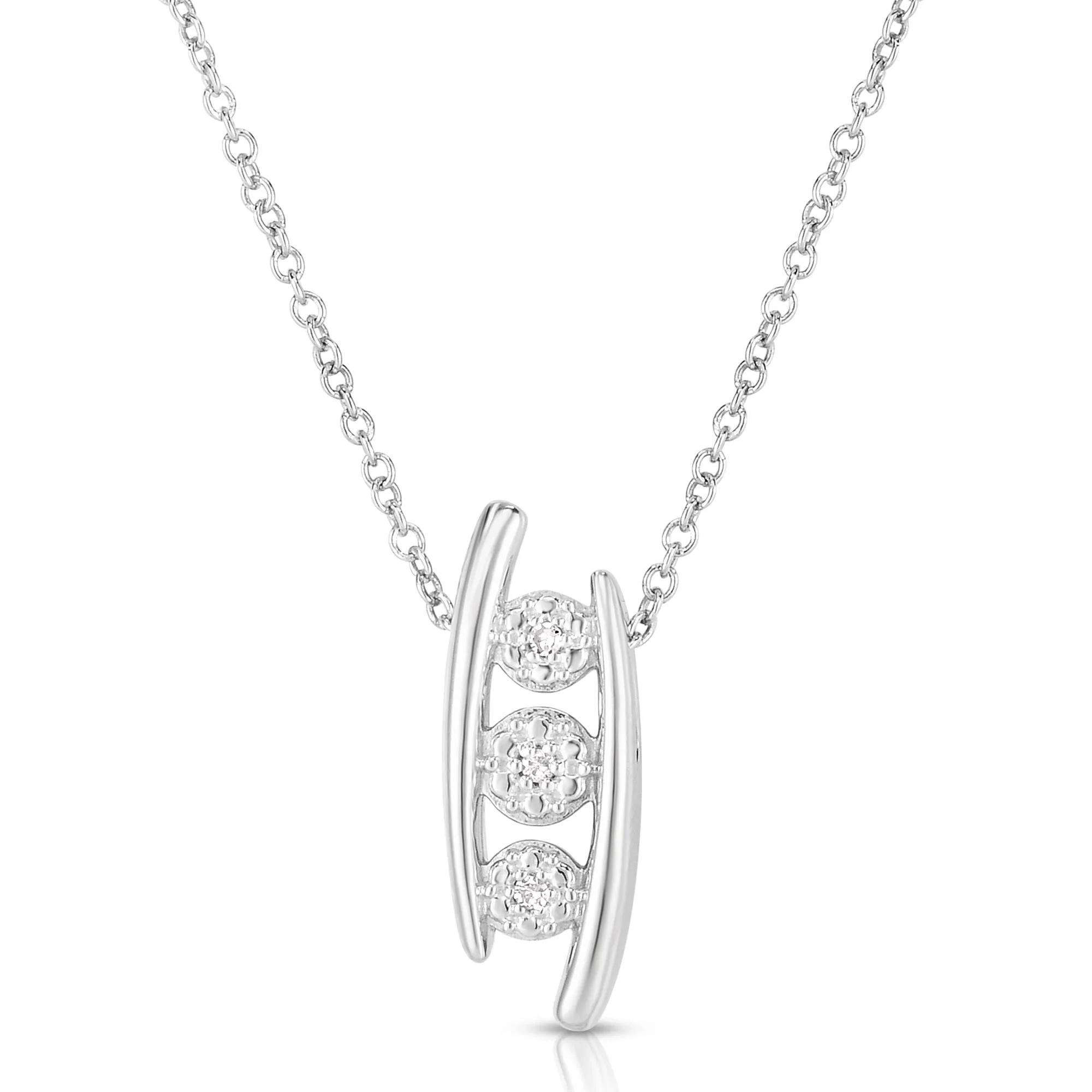 Jilco Inc Diamond Ladder Pendant - Sterling Silver