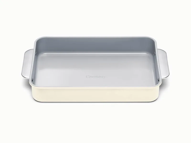 Caraway Nonstick Ceramic Rectangle Pan w/Handles Cream