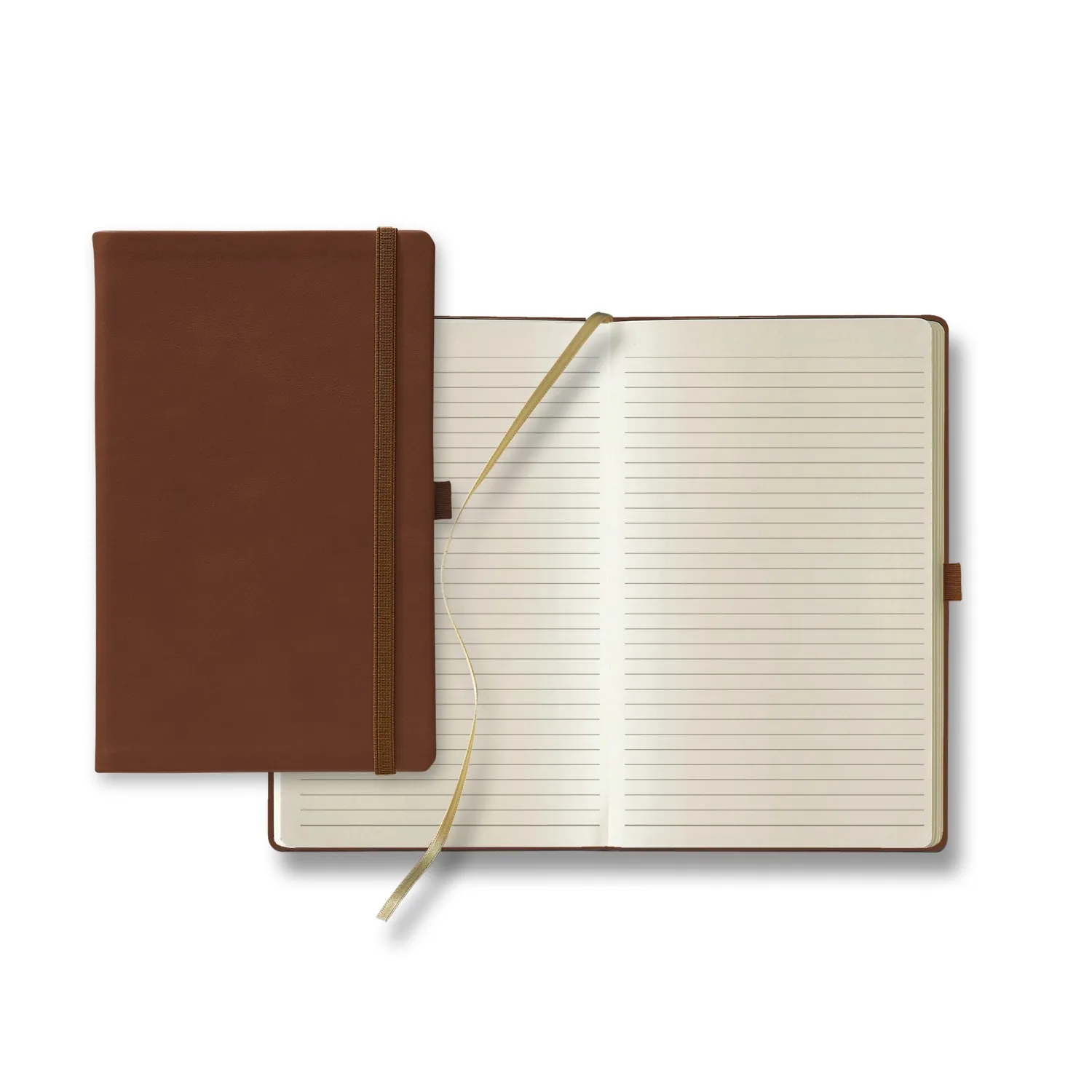 Castelli Calf Leather Medio Lined Ivory Page Journal view 6