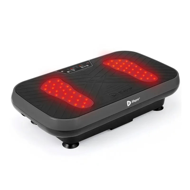 Lifepro VibraRed Vibration Plate with Red Light Therapy - Black