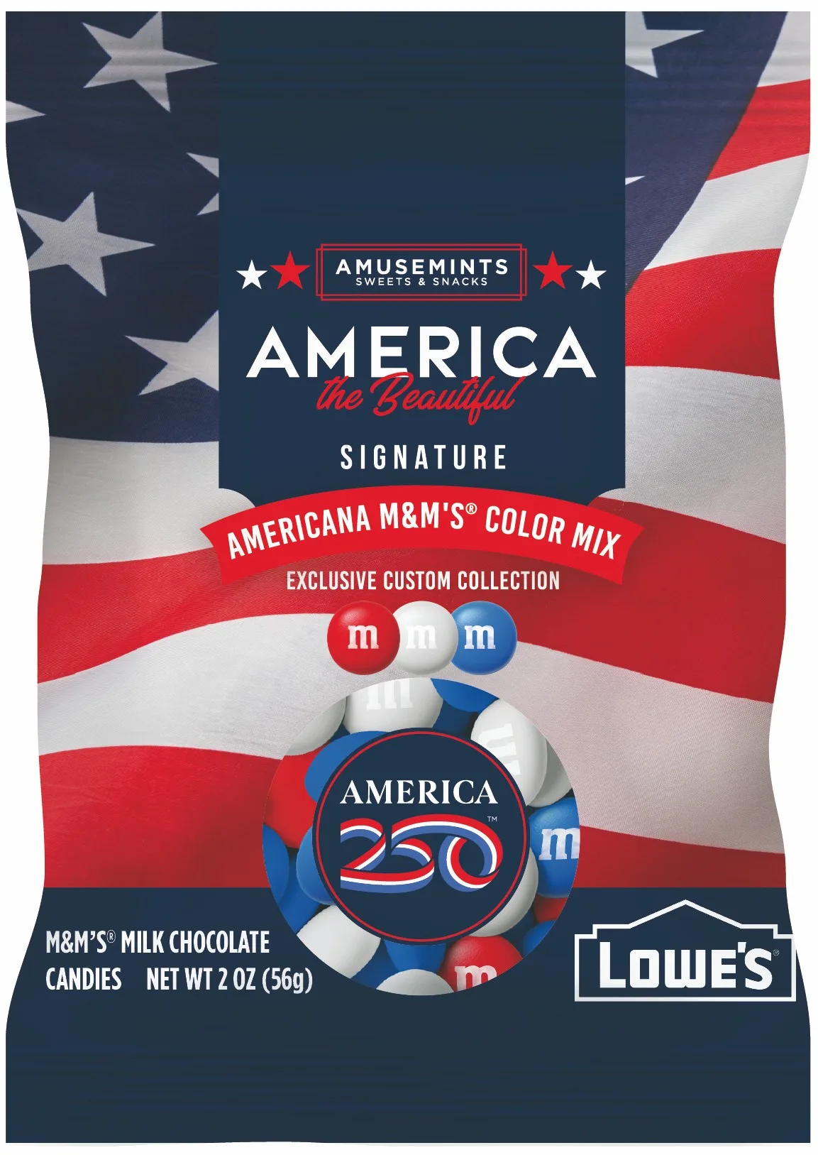 2 oz. America 250 M&M'S in Full Color Digibag