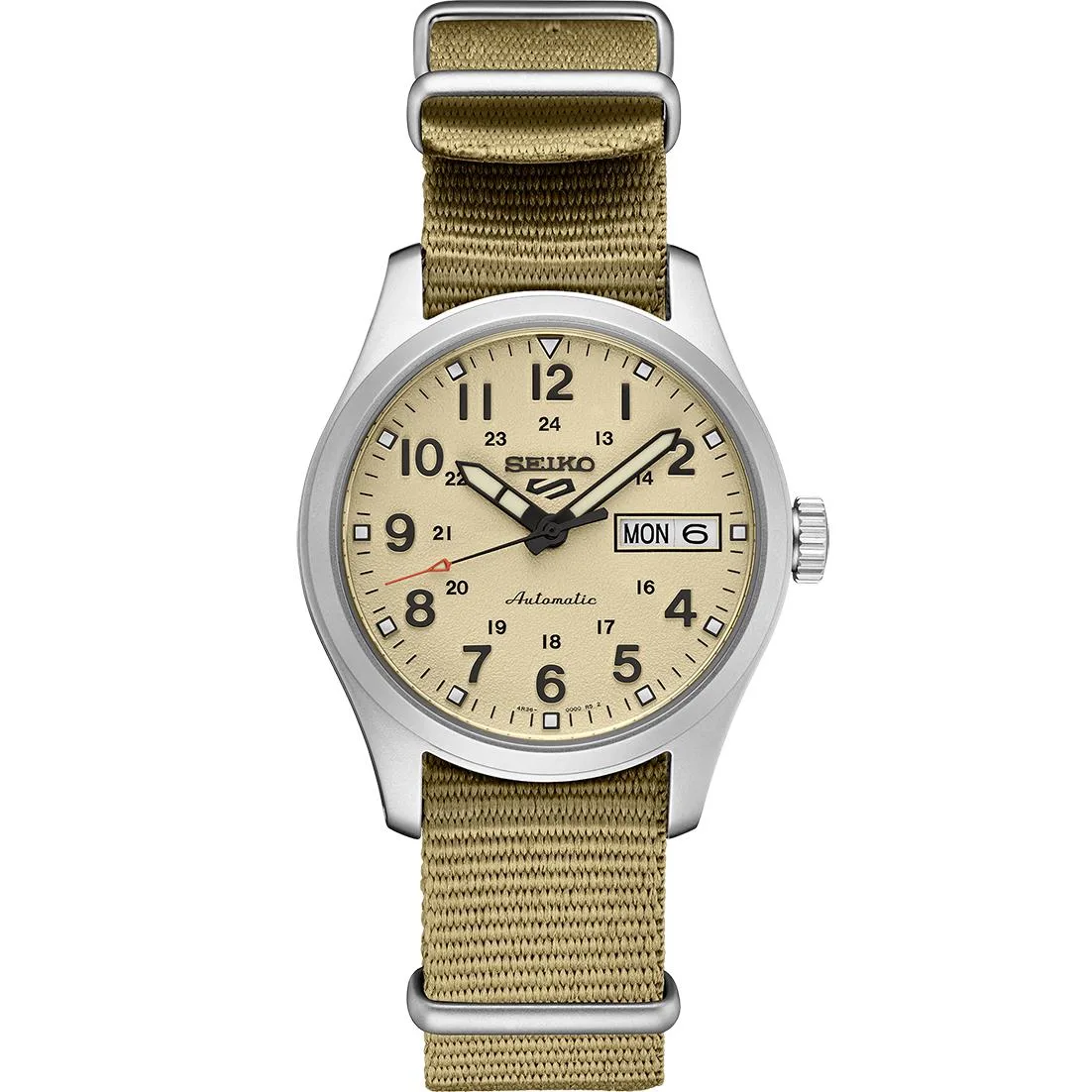 Seiko Watch 5 Sports Ss Automatic Beige Dial Mid-Size