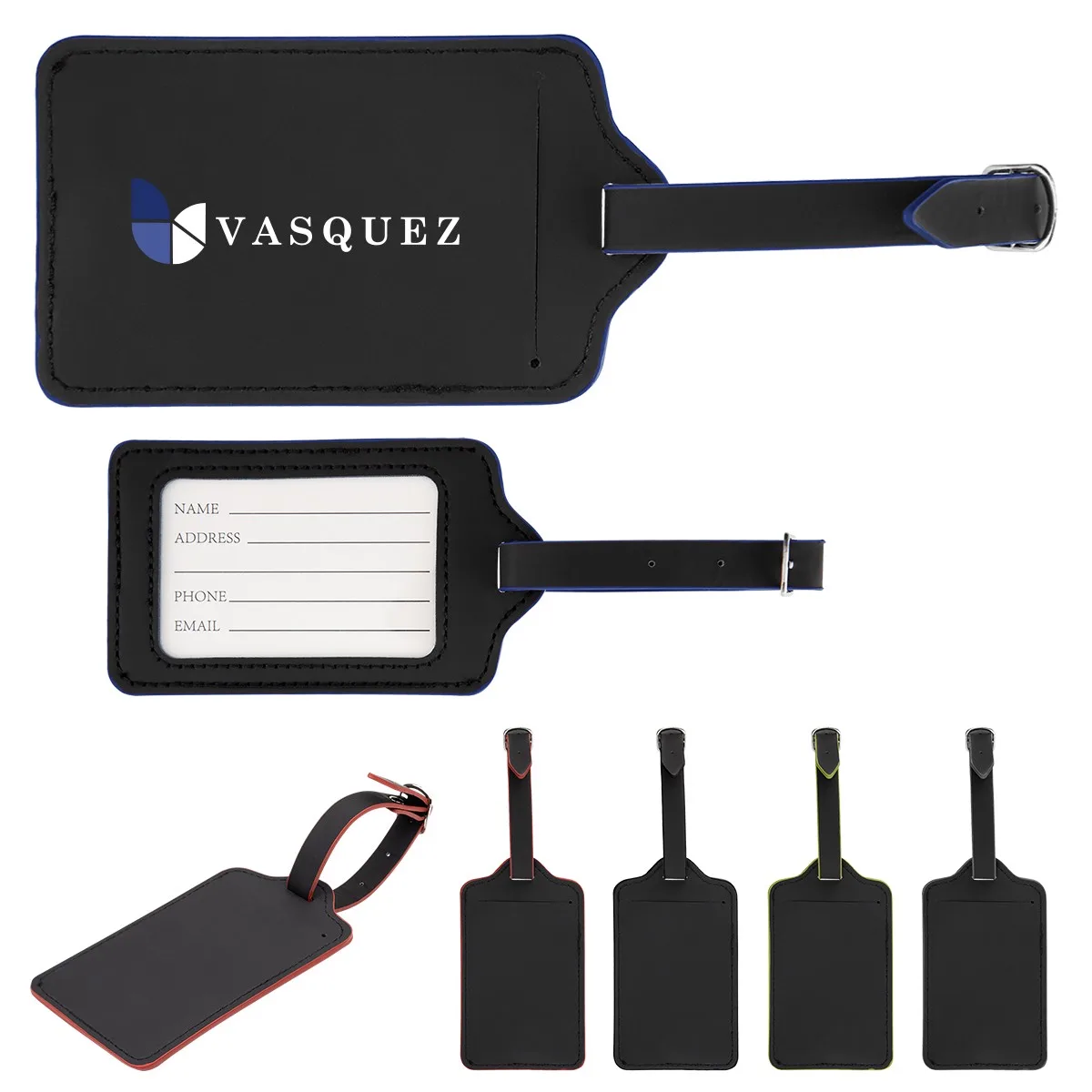 Recycled Leatherette Luggage Tag view 2