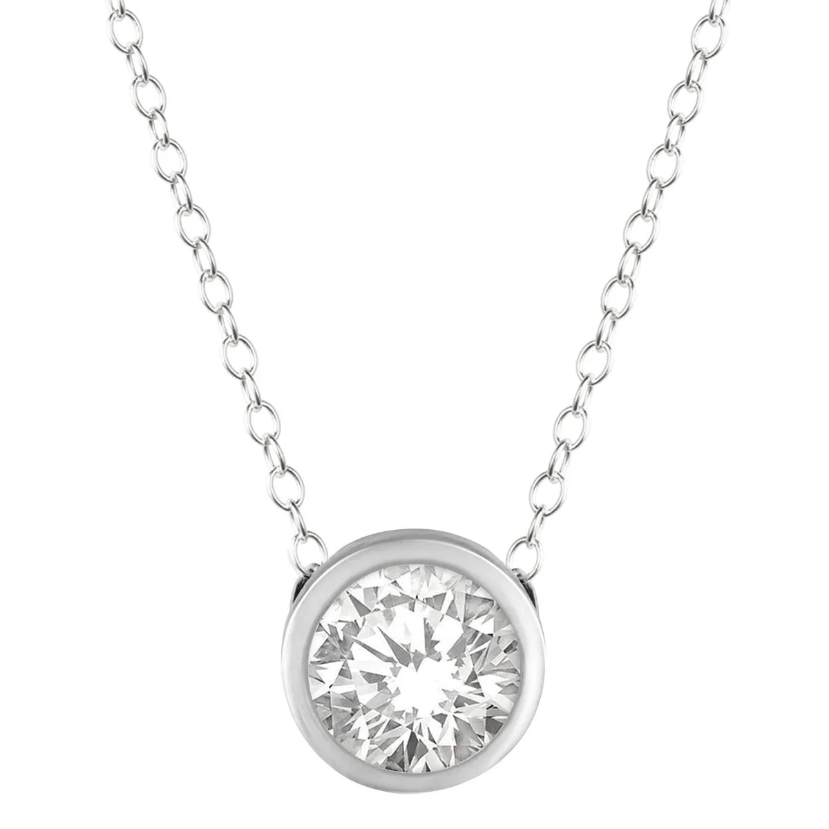 Jilco Inc Diamond Bezel Necklace - 0.40 Ct