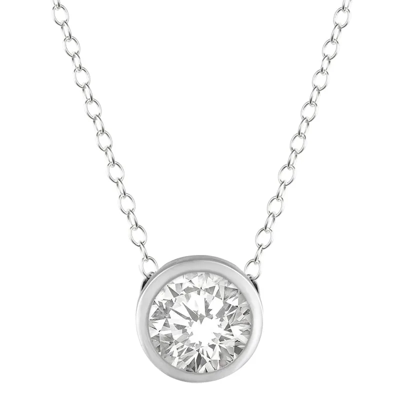 Jilco Inc Diamond Bezel Necklace - 0.40 Ct