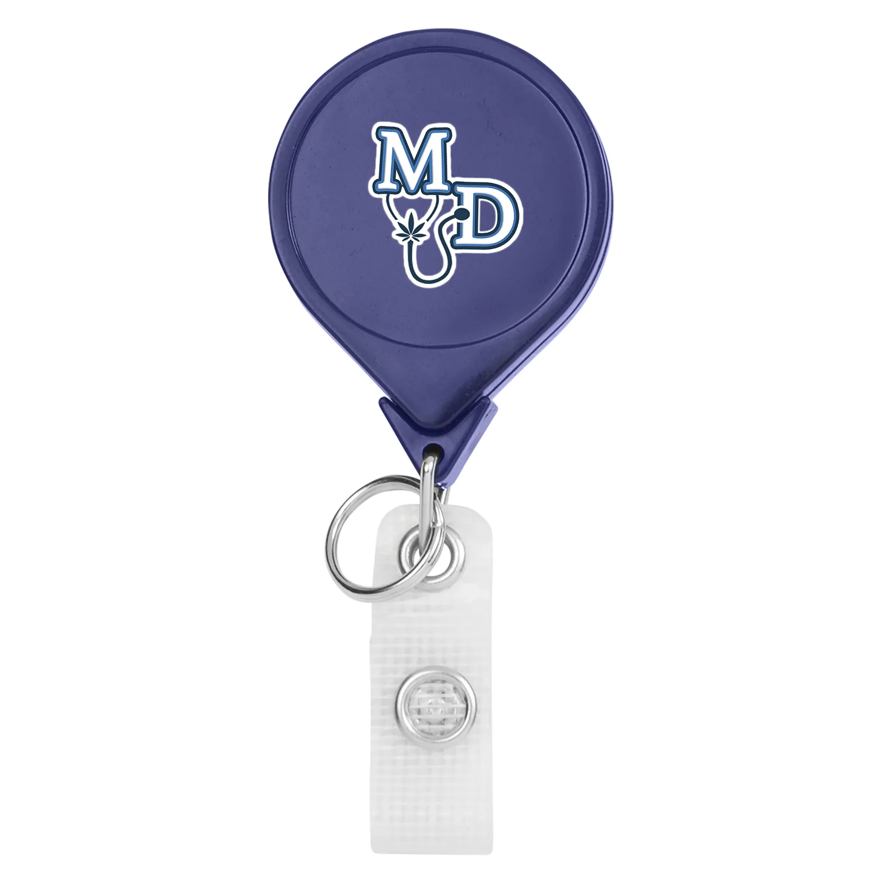 Hemp Jumbo Round Retractable Badge Reel view 5