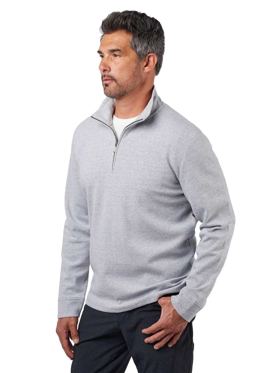 Cardiff Quarter-Zip Cotton Fleece Pullover view 6