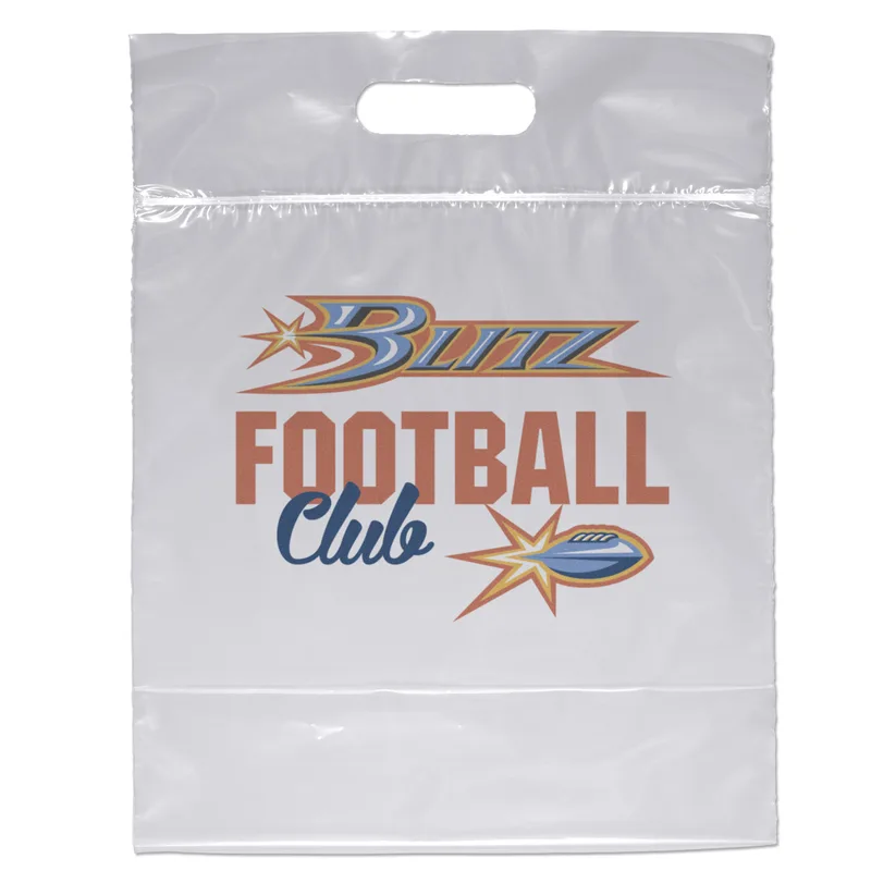 Zip-Close Die Cut Handle Bag - Dynamic Color (12" x 6" x 12")